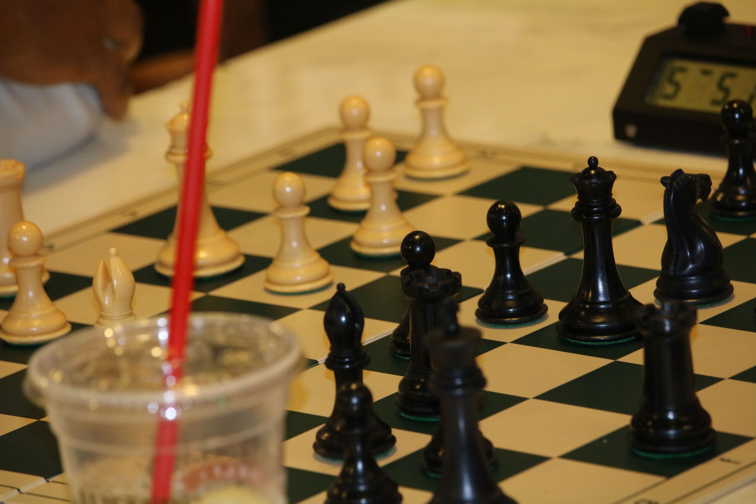 A board with a sharp attacking setup.